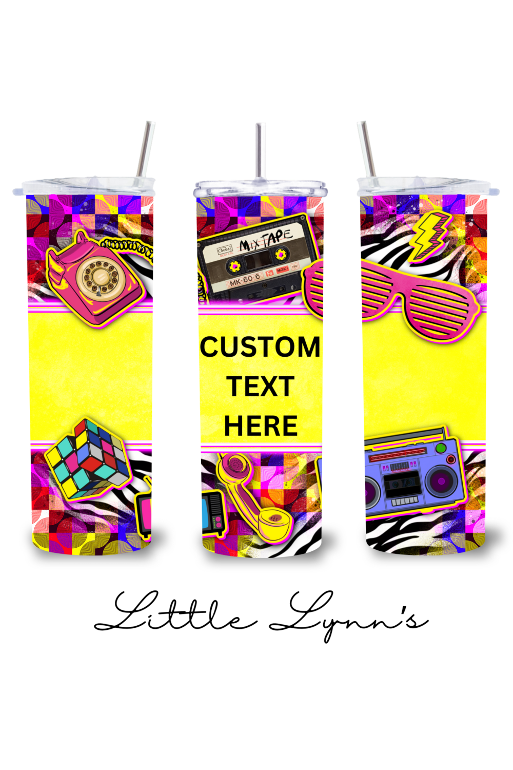 Personalized 80&#39;s Themed 20oz Tumbler