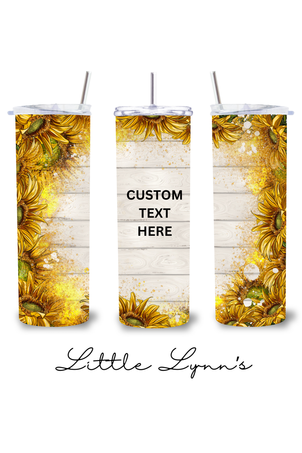 Personalized Glowing Sunflower 20oz Tumbler