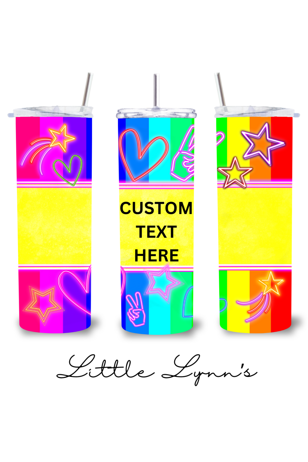Personalized Rainbow 20oz Tumbler