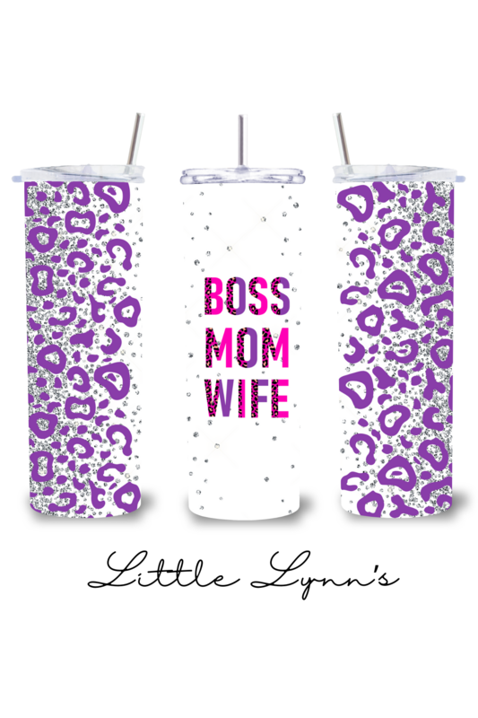 Boss Mom Wife - Purple 20oz Tumbler