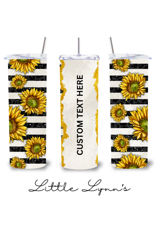 Personalized Sunflowers 20oz Tumbler