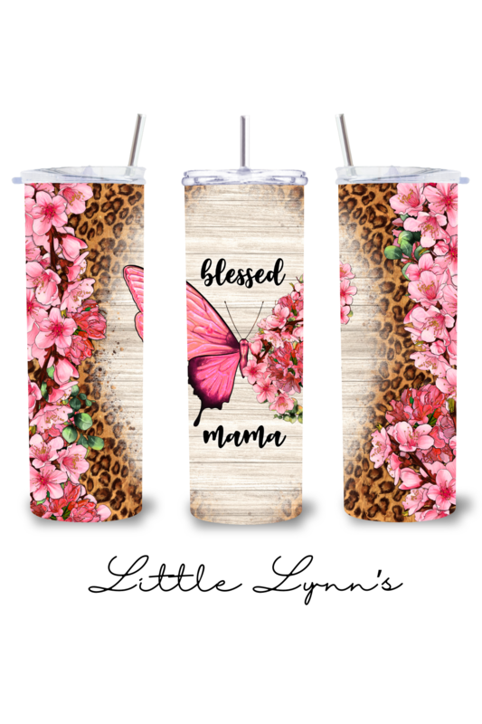 Blessed Mama Butterfly 20oz Tumbler