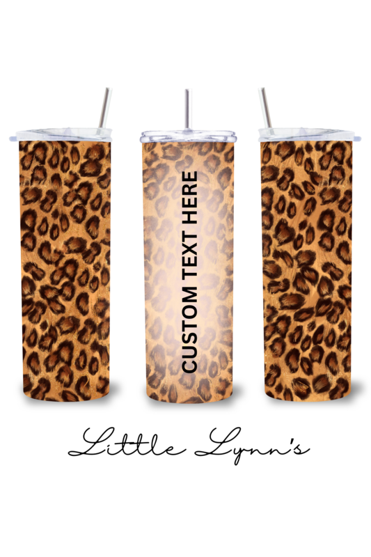 Personalized Leopard 20oz Tumbler