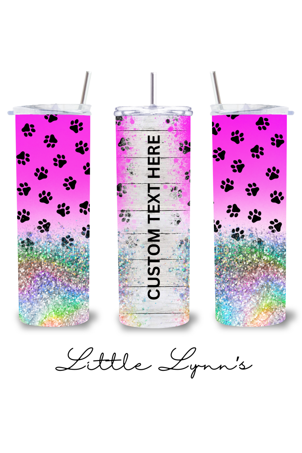Personalized Paw Print 20oz Tumbler