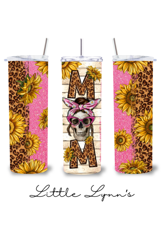 Mom Skeleton &amp; Sunflower 20oz Tumbler