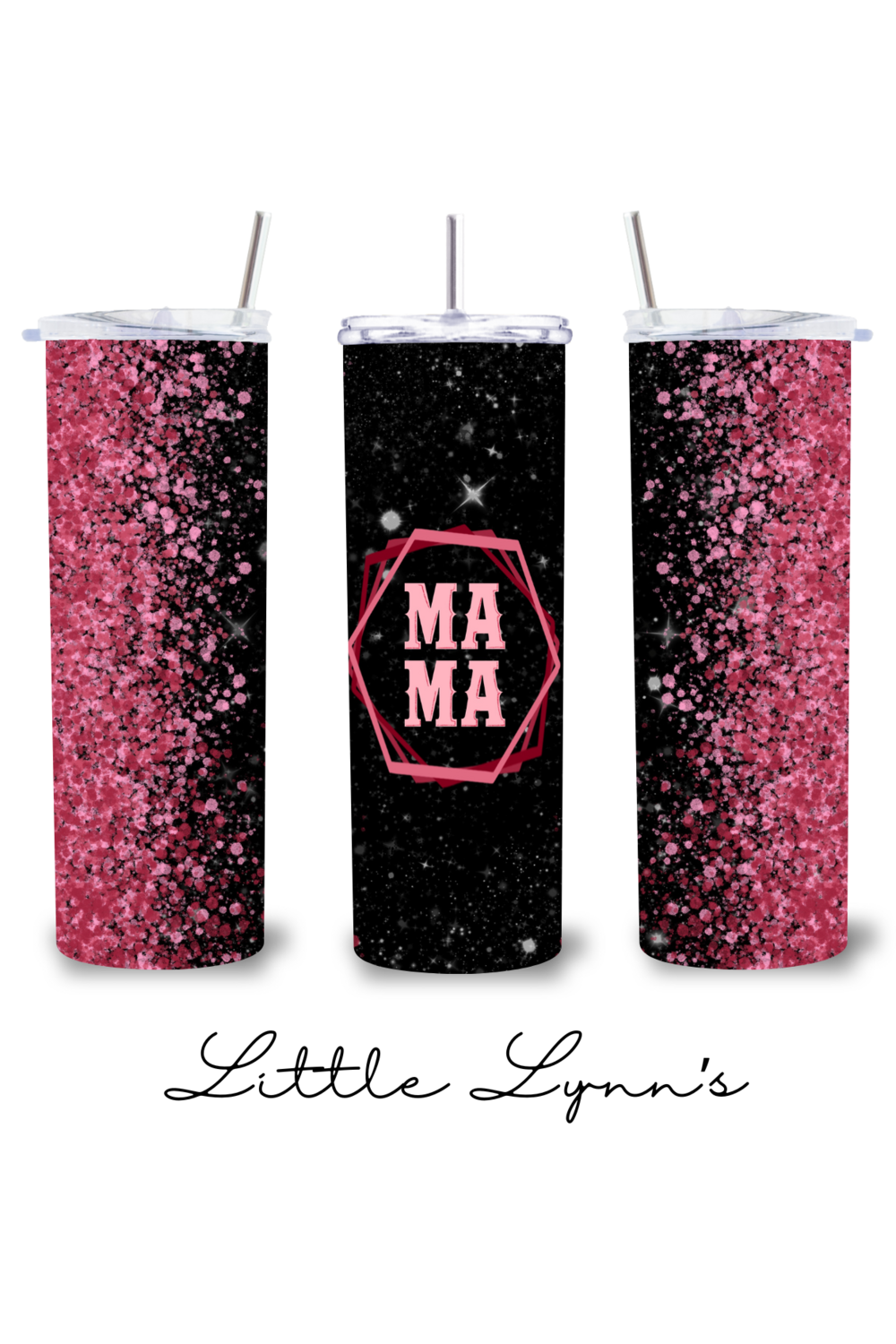 Pink Glitter Mama 20oz Tumbler