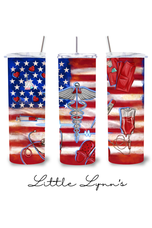 American Flag Healthcare 20oz Tumbler