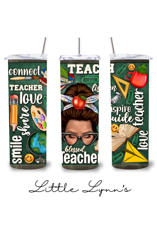 Messy Bun Teacher 20oz Tumbler