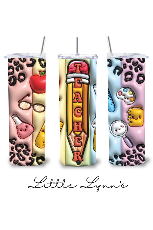 Pencil Teacher 3D 20oz Tumbler