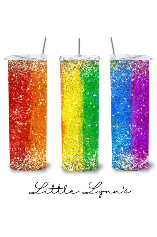 Glitter Rainbow 20oz Tumbler