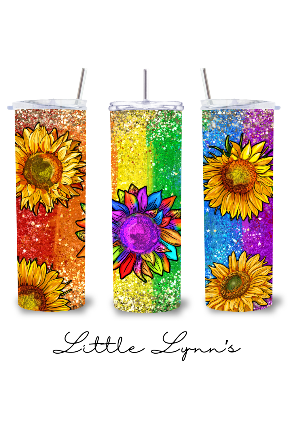 Rainbow Sunflowers 20oz Tumbler
