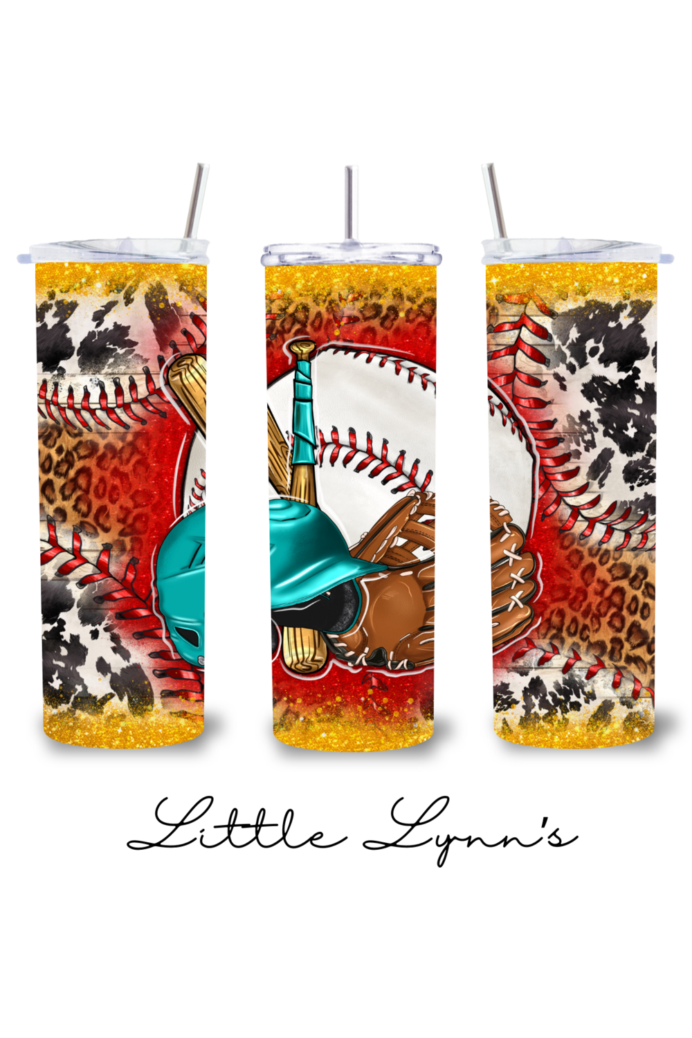 Baseball - Leopard &amp; Cowhide 20oz Tumbler