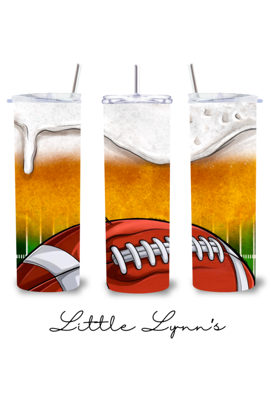 Football &amp; Beer 20oz Tumbler