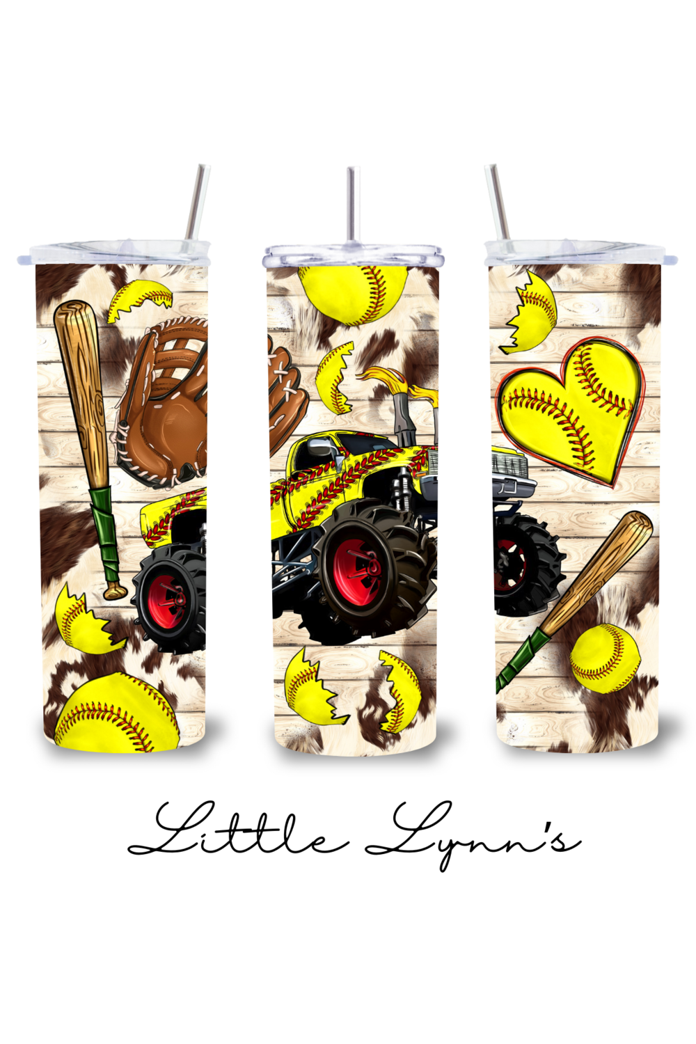 Monster Truck Softball 20oz Tumbler