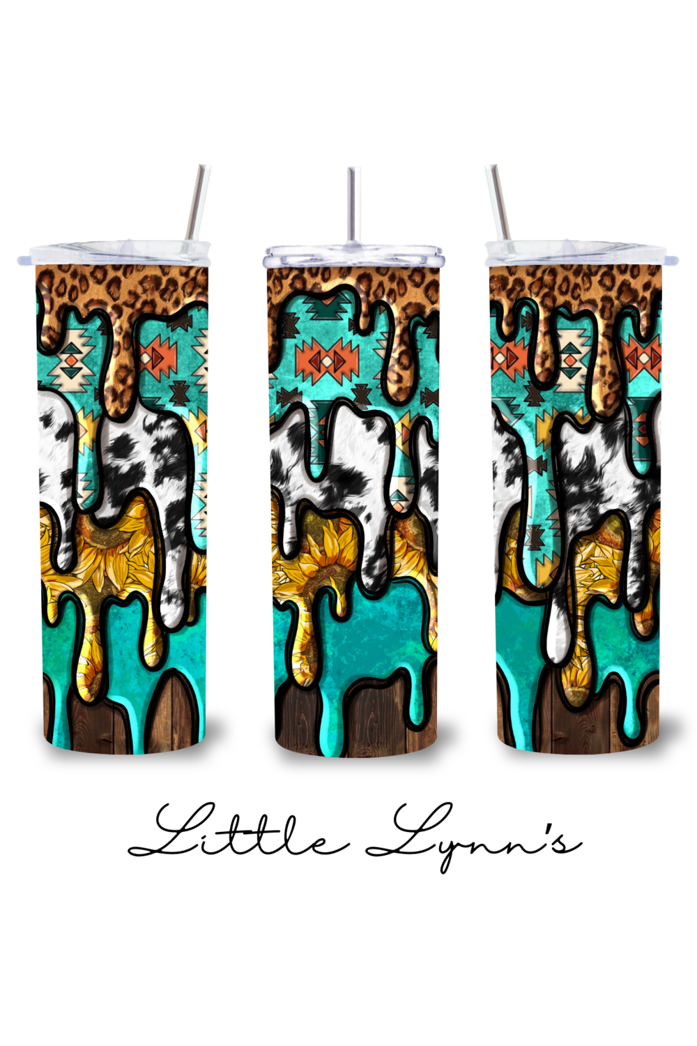 Western Pattern Drip 20oz Tumbler