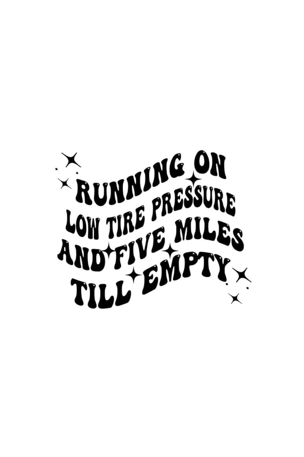 Low Tire Pressure &amp; 5mi. to E Decal