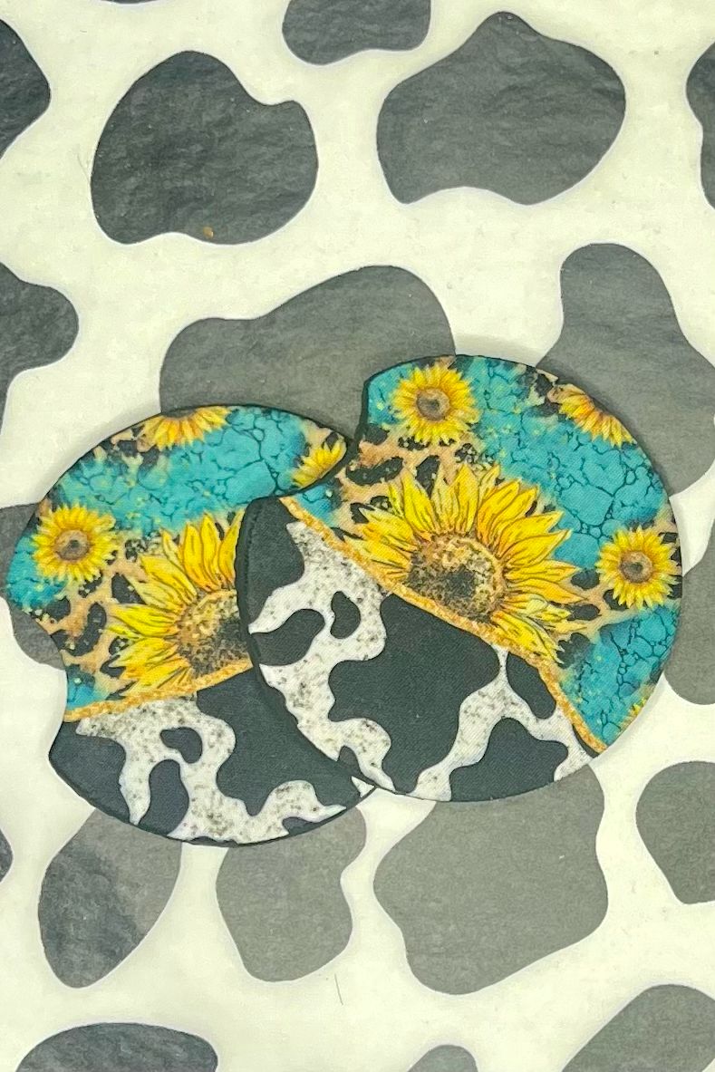 Sunflower &amp; Cowhide Split