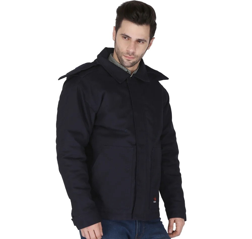 FORGE DUCK JACKET WITH DETACHABLE HOOD- MFRIJDH, Color: NAVY, Size: 3XL