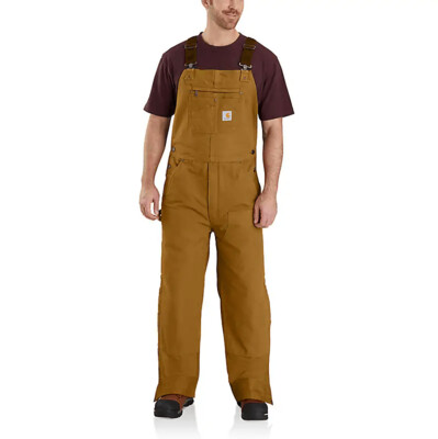 CARHARTT MENS WASHED DUCK INSULATED BIB OVERALL LOOSE FIT | CARHARTT 104031