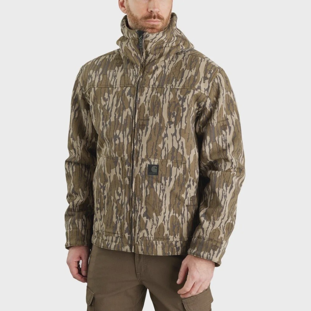 SUPER DUX™ RELAXED FIT SHERPA-LINED CAMO ACTIVE JACKET - 2 WARMER RATING