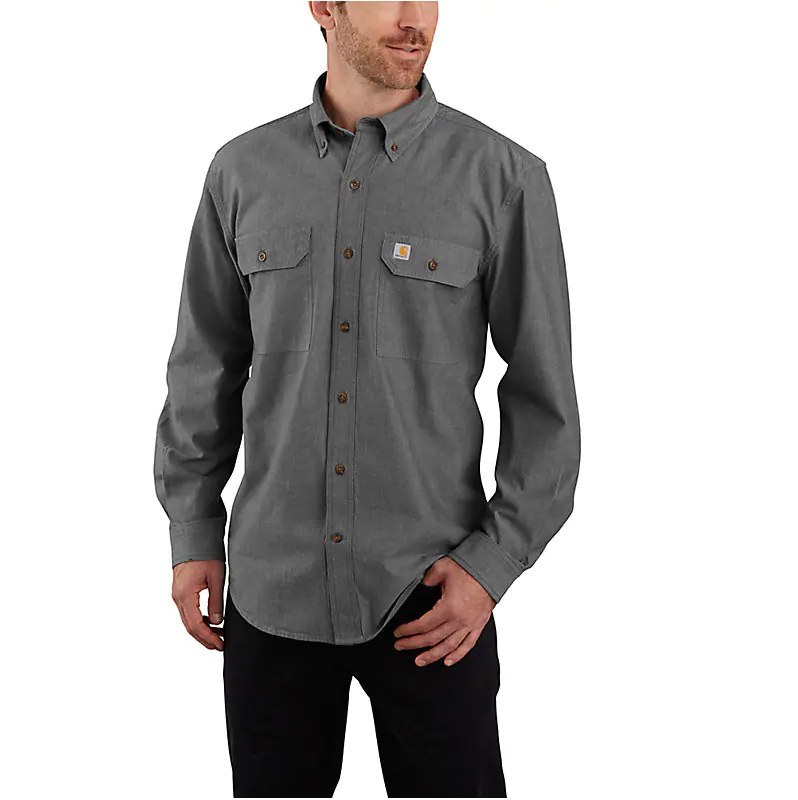 CARHARTT MEN'S LOOSE FIT MIDWEIGHT CHAMBRAY L/S SHIRT-104368