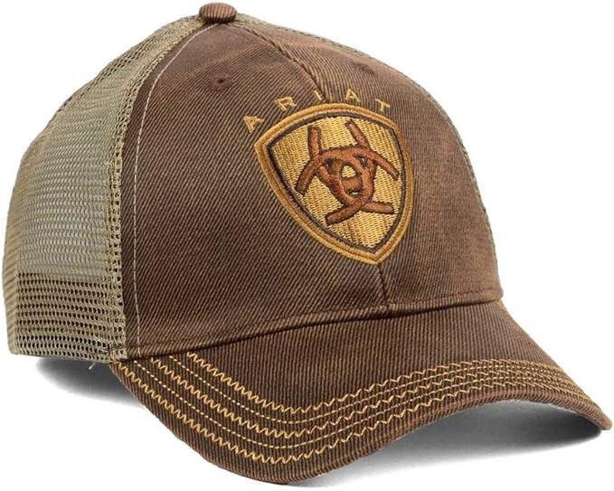 ARIAT MEN'S OILSKIN MESH HAT 1515602