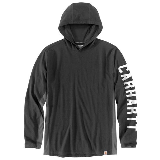 CARHARTT FORCE® RELAXED FIT MIDWEIGHT LONG-SLEEVE LOGO GRAPHIC HOODED T-SHIRT