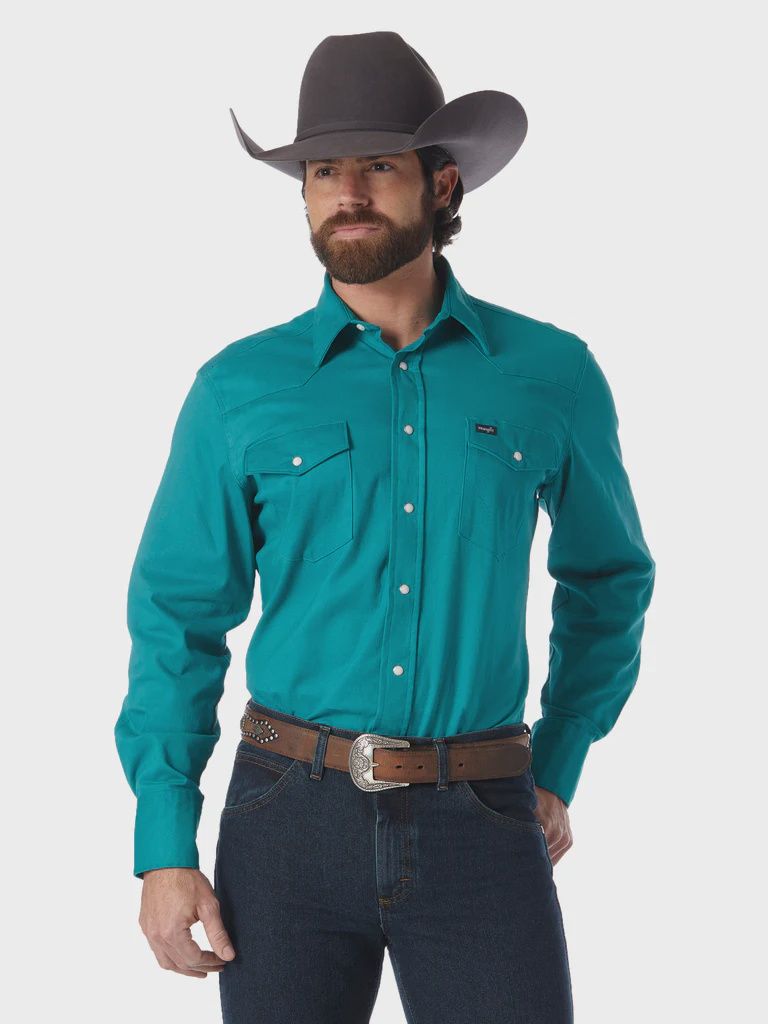 WRANGLER MEN'S AUTHENTIC COWBOY CUT WORK WESTERN SHIRT