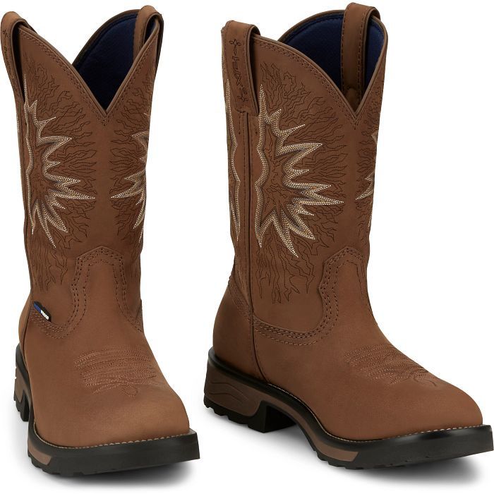 TONY LAMA MEN'S BOOM 11" PULL-ON WATERPROOF WORK BOOT