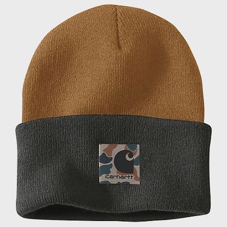 CARHARTT KNIT CAMO PATCH BEANIE-105523