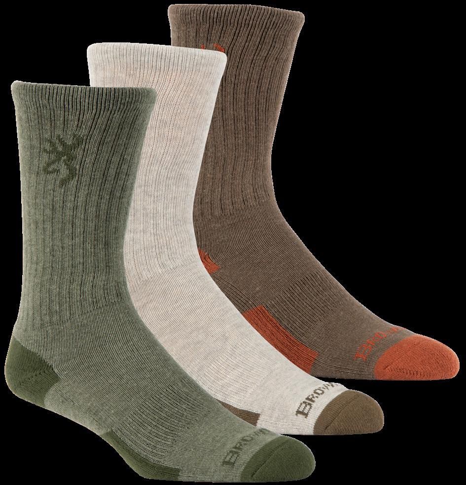 BROWNING 3 PK EVERYDAY CREW-A0004574, Color: OATMEAL, Size: OSFM
