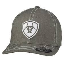 ARIAT MEN'S GREY EMBROIDERED LOGO BASEBALL CAP -A300015206