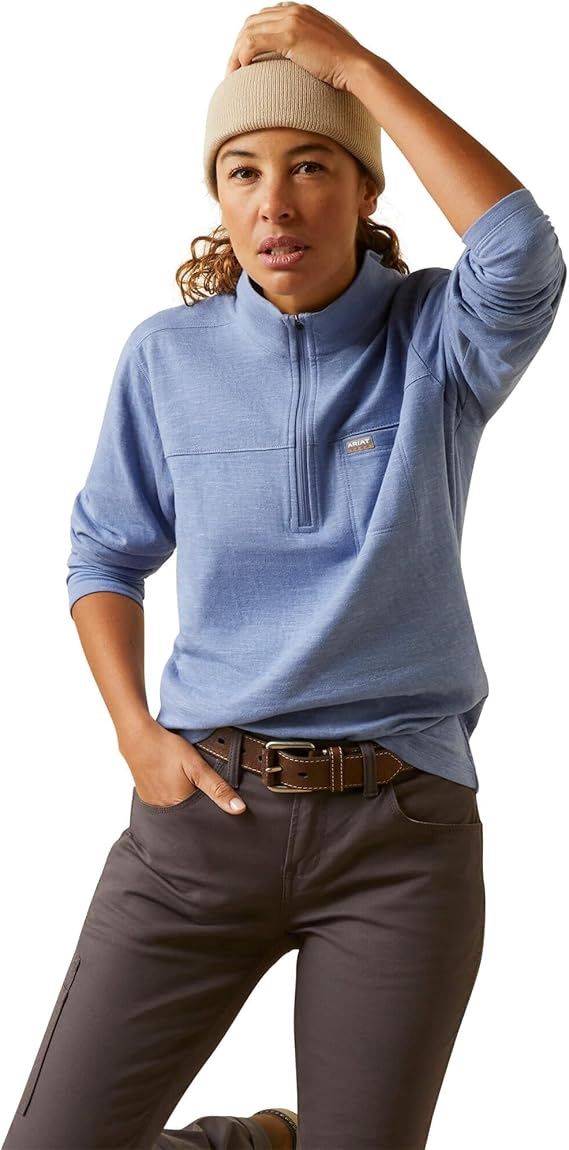 ARIAT WOMEN'S REBAR FOUNDATION 1/4 ZIP SHIRT