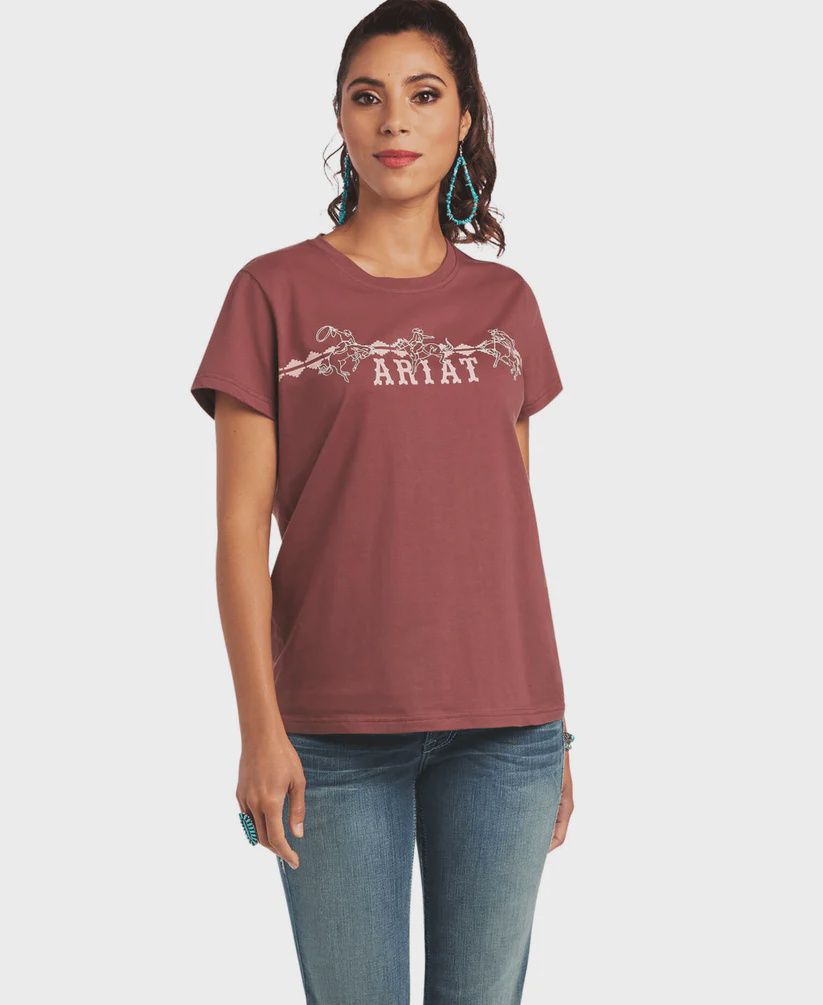 ARIAT WOMENS LONGHORN S/S T-SHIRT