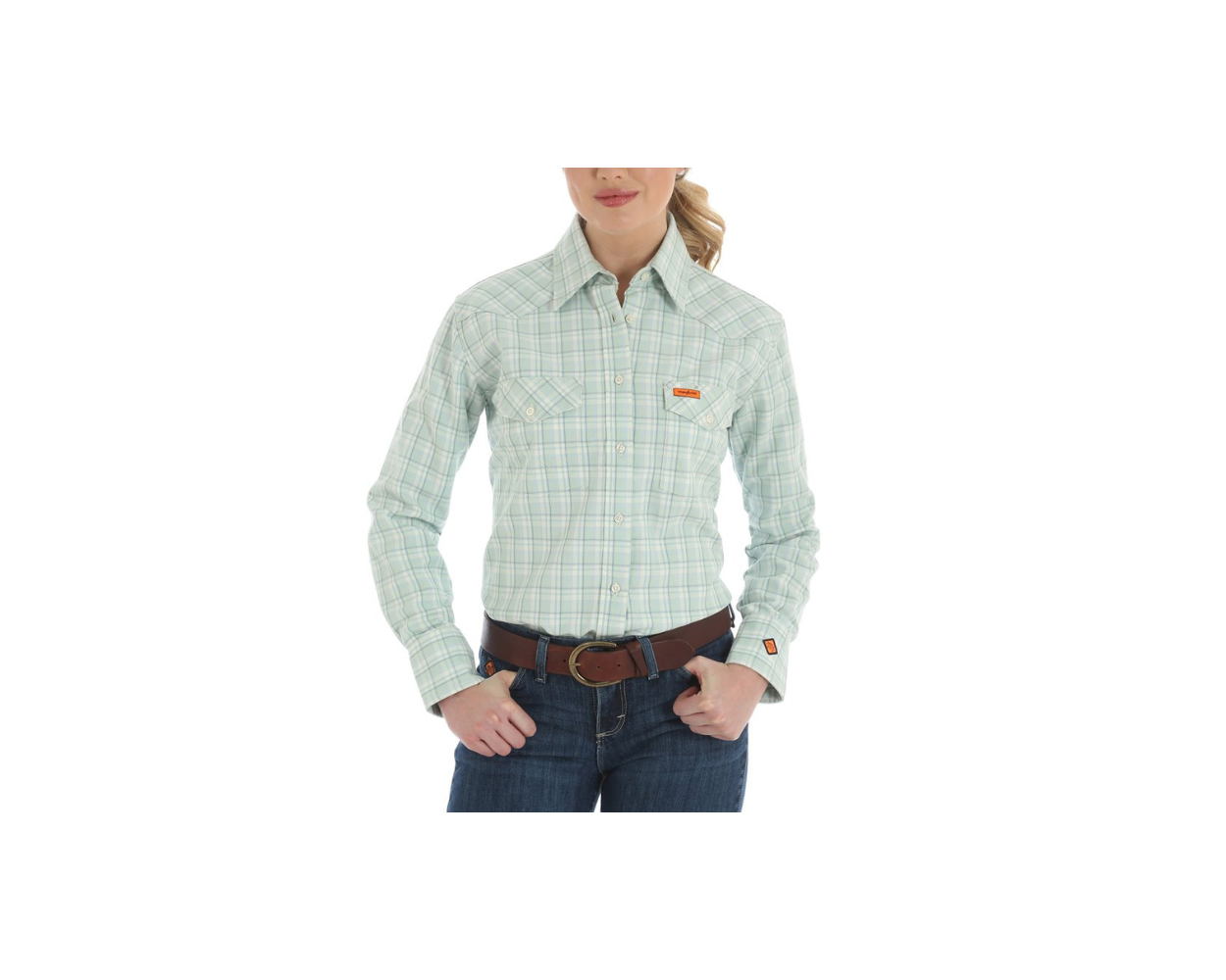 WRANGLER WOMENS LONG SLEEVE FR BUTTON SHIRT-FRLW10Q