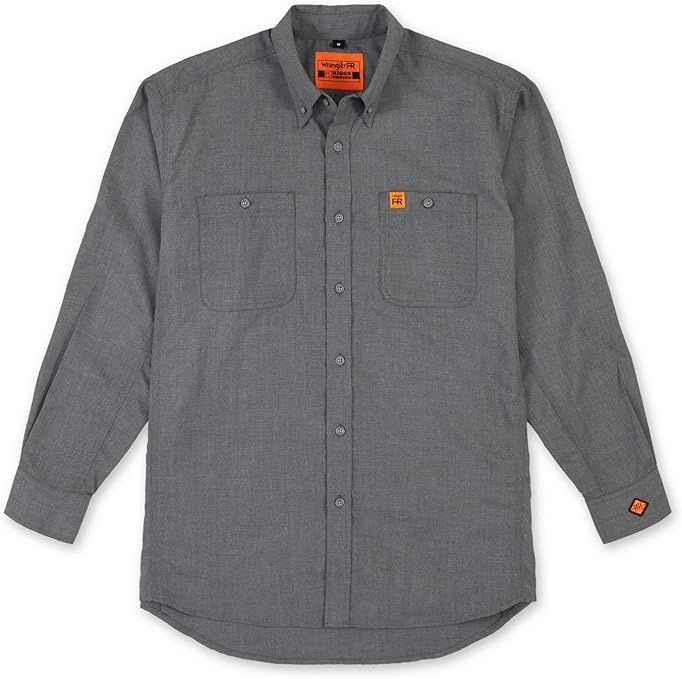 WRANGLER MENS FR LONG SLEEVE BUTTON DOWN WORK SHIRT