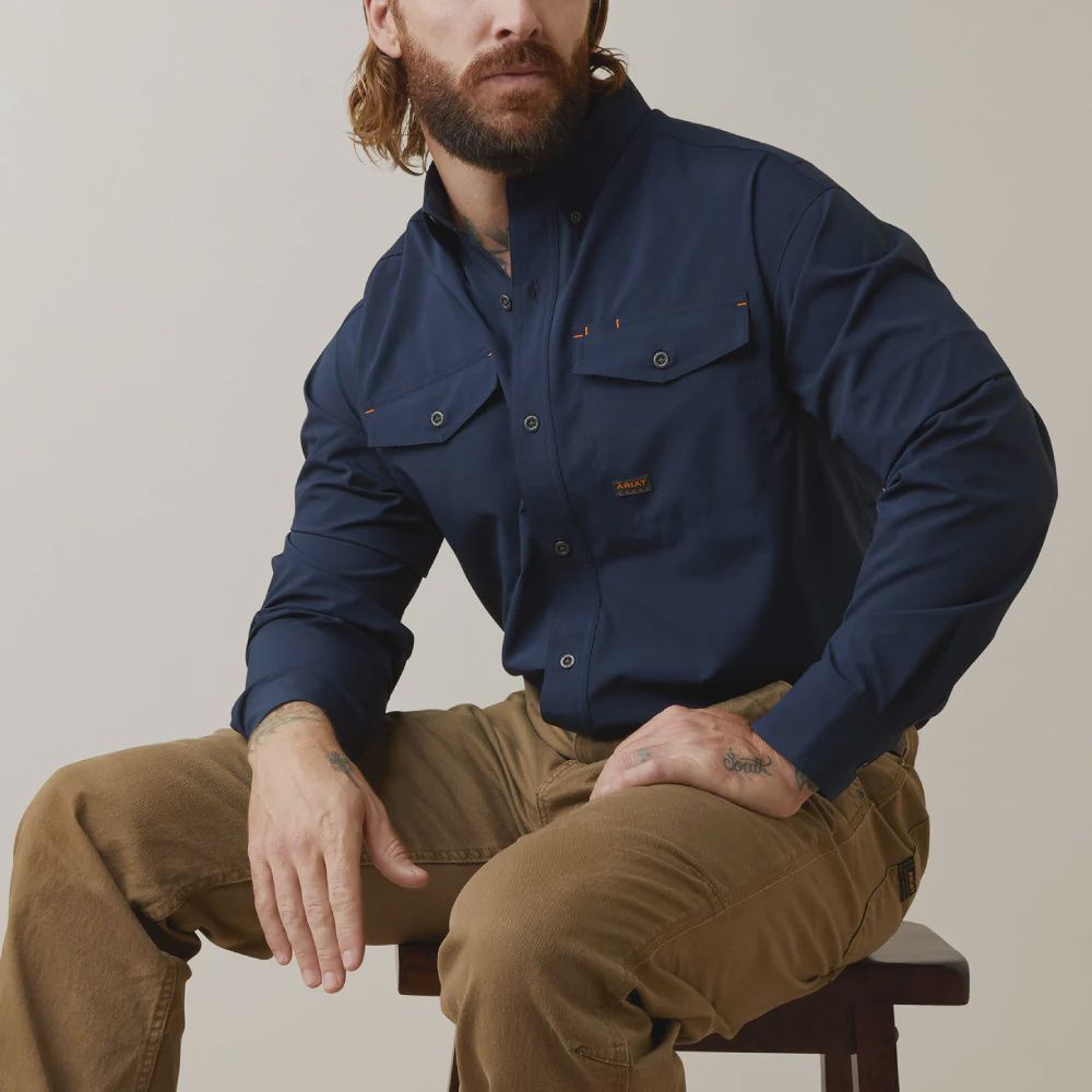 REBAR MADE TOUGH VENTEK DURASTRETCH L/S WORK SHIRT