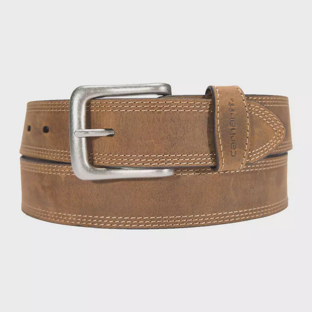 CARHARTT MEN'S CASUAL LEATHER TRIPLE STITCH BELT