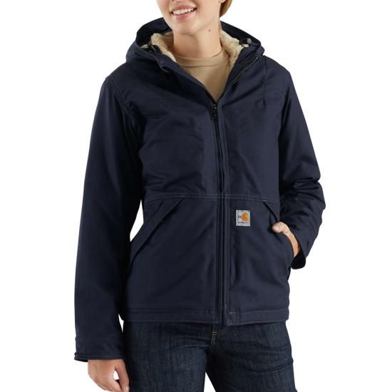 CARHARTT WOMENS FR FULL SWING QUICK DUCK JACKET SHERPA LINED 102694