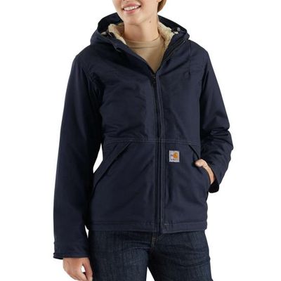 CARHARTT WOMENS FR FULL SWING QUICK DUCK JACKET SHERPA LINED 102694