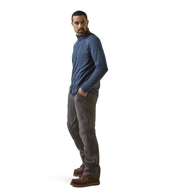 ARIAT MEN'S REBAR GRIDWORK BASELAYER 1/4 ZIP T-SHIRT-10046514