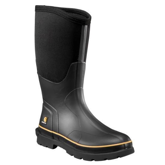 CARHARTT MEN'S MUDRUNNER CARBON NANO TOE RUBBER BOOT-CMV1451, Color: BLACK, Size: 11M