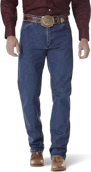 WRANGLER MEN'S  COWBOY CUT ORIGINAL FIT JEANS 13MWZ, Color: DENIM, Size: 32 X 30