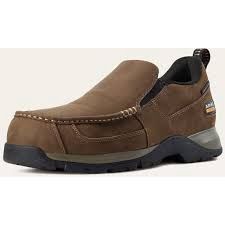 ARIAT MEN'S EDGE LTE SLIP-ON SD COMPOSITE TOE WORK SHOE-10029530, Color: DARK BROWN, Size: 8D