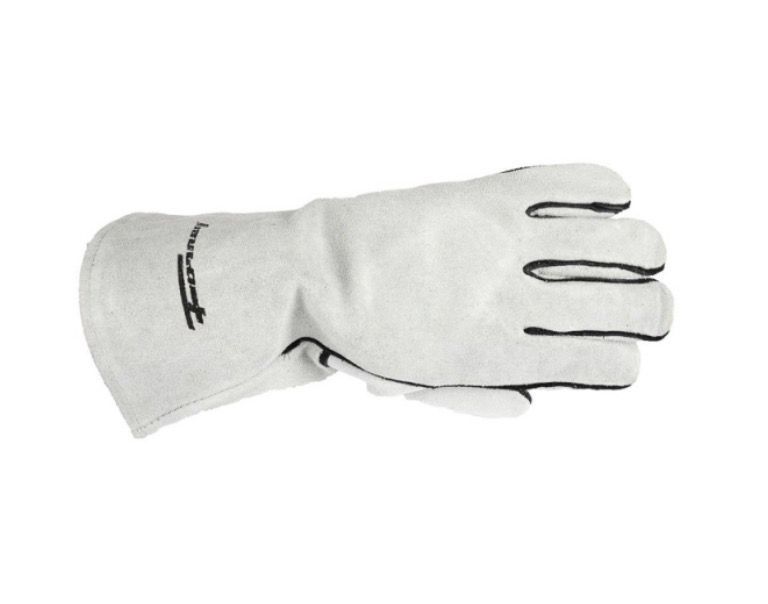 FORNEY GRAY LEATHER WELDING GLOVES-55200, Color: GRAY, Size: LG