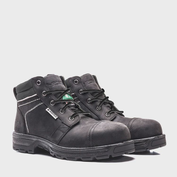 ROYER WOMEN'S AGILITY LACE UP COMPOSITE TOE 6" WORK BOOT- 4500GT, Color: BLACK, Size: 6 REG