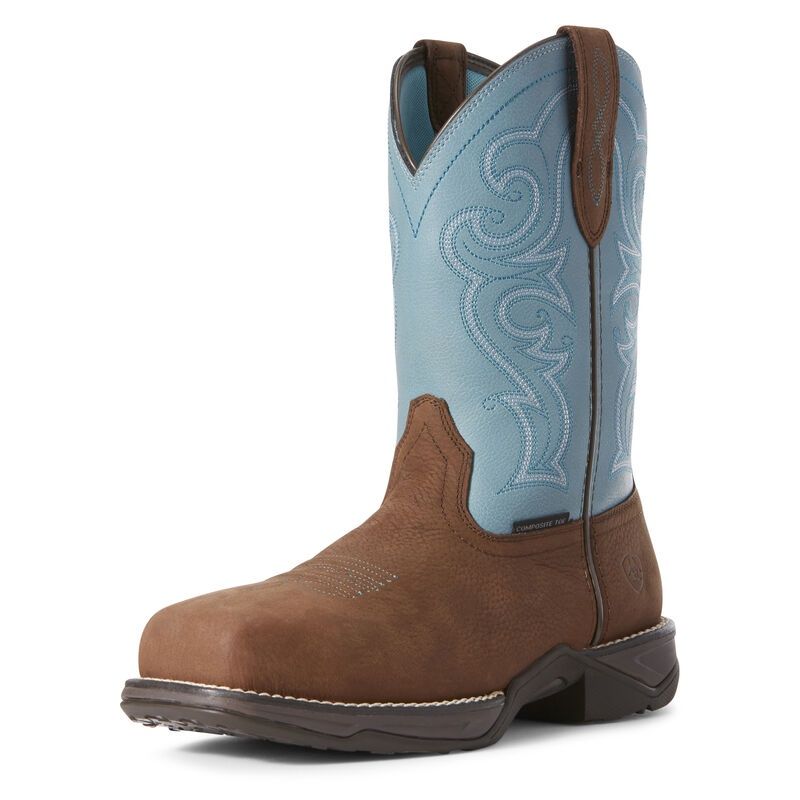 WOMEN'S ARIAT ANTHEM COMPOSITE TOE WORK BOOT-10027420, Color: BLUE, Size: 8C