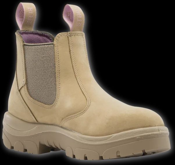 STEEL BLUE WOMEN'S HOBART STEEL TOE SLIP ON WORK BOOT-812891W, Color: TAN, Size: 9