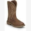 JUSTIN WOMEN'S WORK BOOT-WATERPROOF- SOFT SQUARE TOE -SE4353, Color: BROWN, Size: 10B