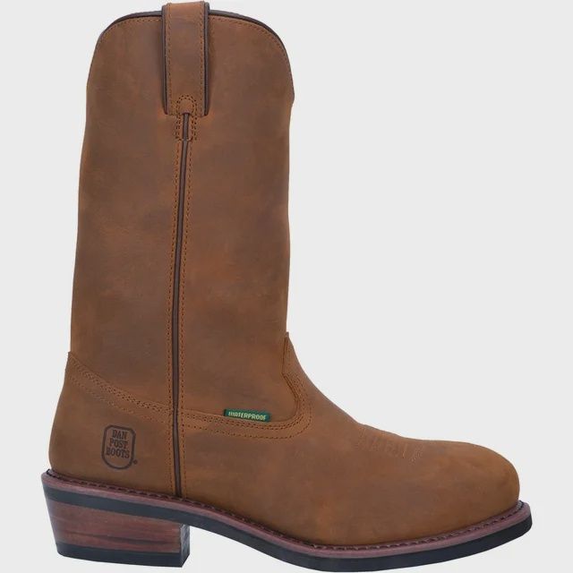 DAN POST MEN'S ALBUQUERQUE 12-INCH WATERPROOF COMPOSITE TOE WESTERN BOOT, Color: BROWN, Size: 9D